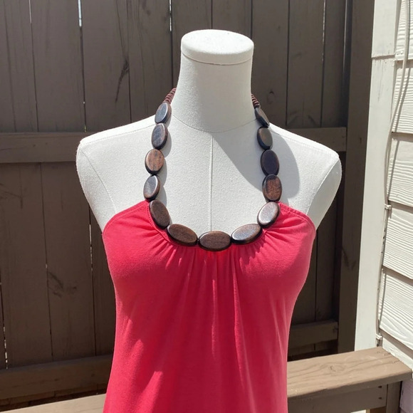 🌸 Halter maxi dress pink size small - Picture 4 of 11